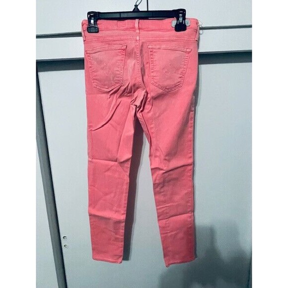 AG Adriano Goldschmied Jeans Womans 27R Pink The Stevie Ankle Slim Straight - Picture 4 of 16